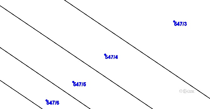 Parcela st. 547/4 v KÚ Ledenice, Katastrální mapa