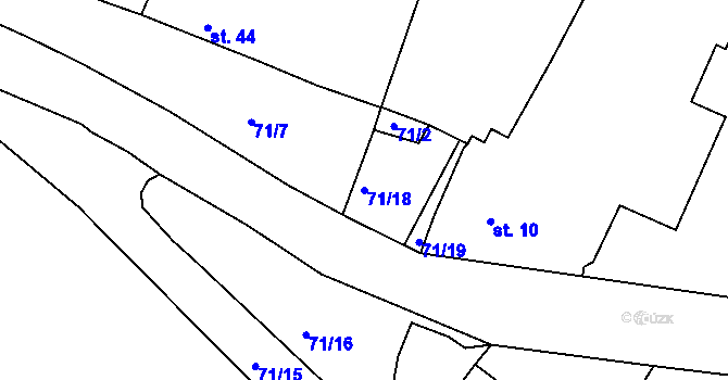 Parcela st. 71/18 v KÚ Lednice, Katastrální mapa