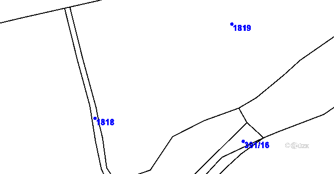 Parcela st. 391/18 v KÚ Lednice, Katastrální mapa