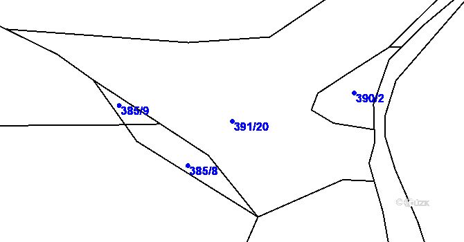 Parcela st. 391/20 v KÚ Lednice, Katastrální mapa