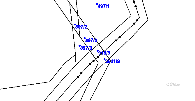 Parcela st. 918/9 v KÚ Lednice, Katastrální mapa