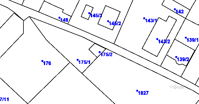 Parcela st. 175/2 v KÚ Lednice na Moravě, Katastrální mapa
