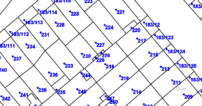 Parcela st. 226 v KÚ Lednice na Moravě, Katastrální mapa