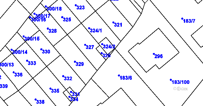 Parcela st. 326 v KÚ Lednice na Moravě, Katastrální mapa