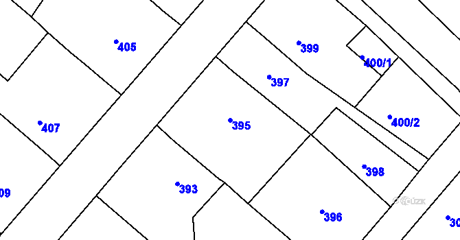 Parcela st. 395 v KÚ Lednice na Moravě, Katastrální mapa