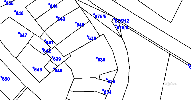 Parcela st. 637 v KÚ Lednice na Moravě, Katastrální mapa