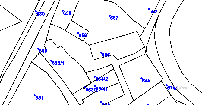 Parcela st. 656 v KÚ Lednice na Moravě, Katastrální mapa