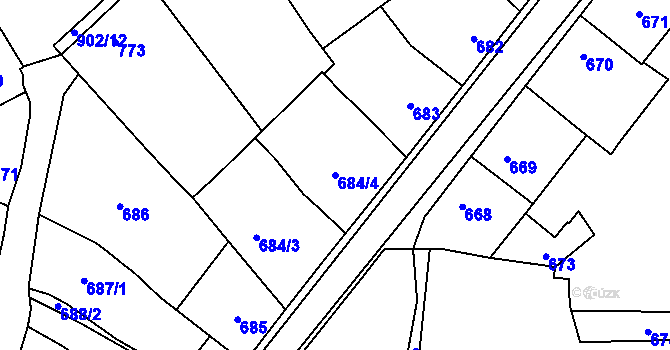 Parcela st. 684/4 v KÚ Lednice na Moravě, Katastrální mapa