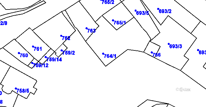 Parcela st. 764/1 v KÚ Lednice na Moravě, Katastrální mapa