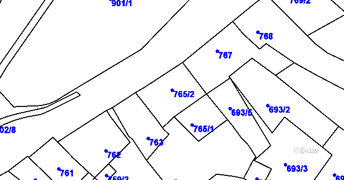 Parcela st. 765/2 v KÚ Lednice na Moravě, Katastrální mapa