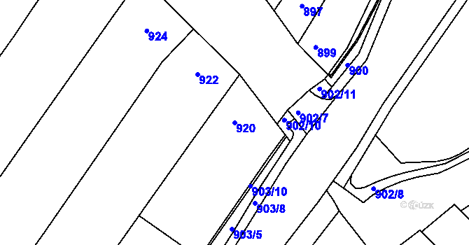 Parcela st. 920 v KÚ Lednice na Moravě, Katastrální mapa