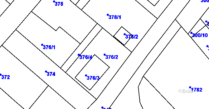 Parcela st. 376/2 v KÚ Lednice na Moravě, Katastrální mapa
