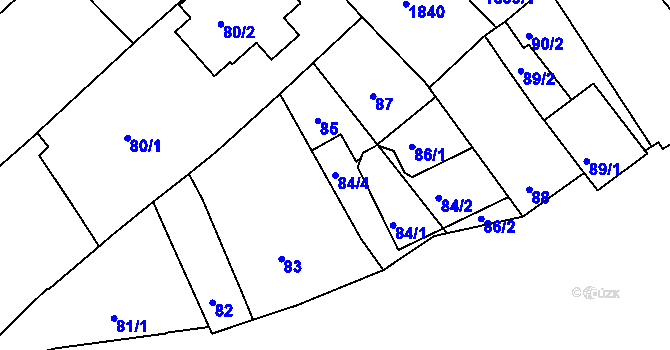 Parcela st. 84/4 v KÚ Lednice na Moravě, Katastrální mapa