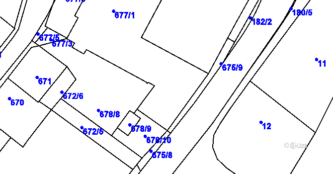 Parcela st. 677/4 v KÚ Lednice na Moravě, Katastrální mapa