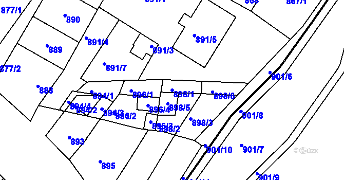 Parcela st. 898/1 v KÚ Lednice na Moravě, Katastrální mapa