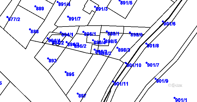 Parcela st. 898/2 v KÚ Lednice na Moravě, Katastrální mapa