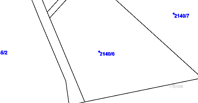Parcela st. 2140/6 v KÚ Lednice na Moravě, Katastrální mapa