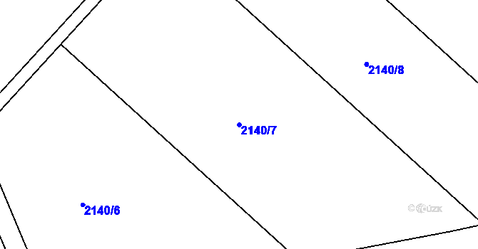 Parcela st. 2140/7 v KÚ Lednice na Moravě, Katastrální mapa