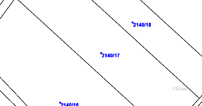 Parcela st. 2140/17 v KÚ Lednice na Moravě, Katastrální mapa