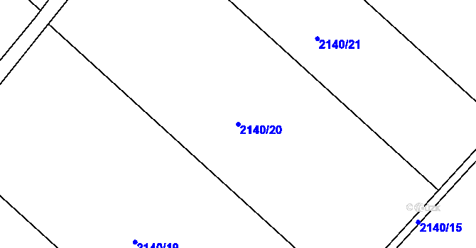 Parcela st. 2140/20 v KÚ Lednice na Moravě, Katastrální mapa