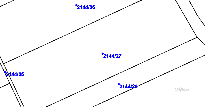 Parcela st. 2144/27 v KÚ Lednice na Moravě, Katastrální mapa