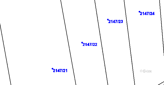 Parcela st. 2147/22 v KÚ Lednice na Moravě, Katastrální mapa