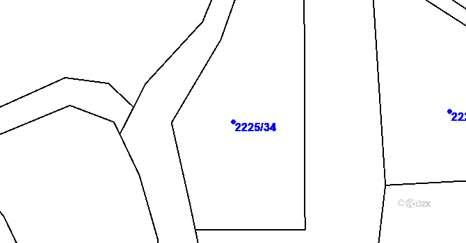 Parcela st. 2225/34 v KÚ Lednice na Moravě, Katastrální mapa