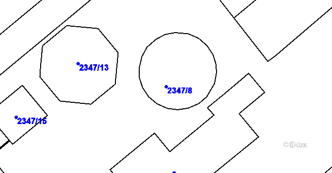Parcela st. 2347/8 v KÚ Lednice na Moravě, Katastrální mapa