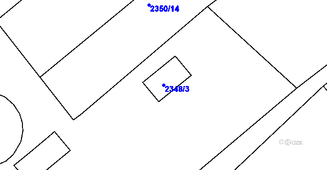 Parcela st. 2348/3 v KÚ Lednice na Moravě, Katastrální mapa