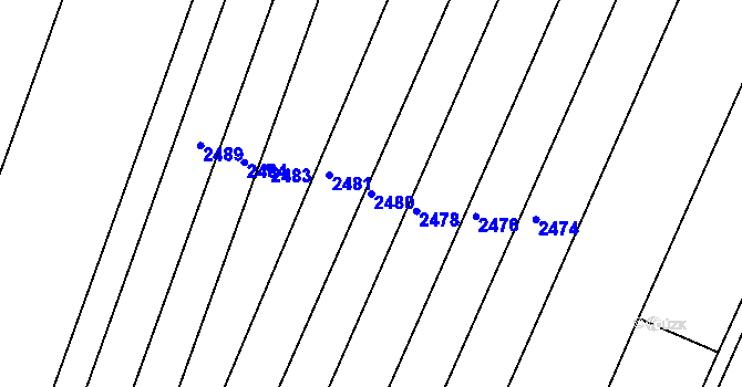 Parcela st. 2480 v KÚ Lednice na Moravě, Katastrální mapa