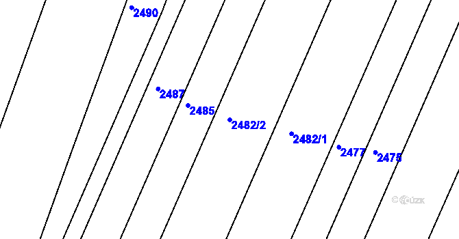 Parcela st. 2482/2 v KÚ Lednice na Moravě, Katastrální mapa