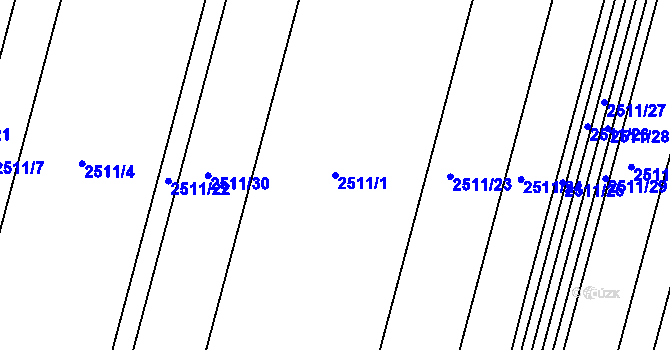 Parcela st. 2511/1 v KÚ Lednice na Moravě, Katastrální mapa