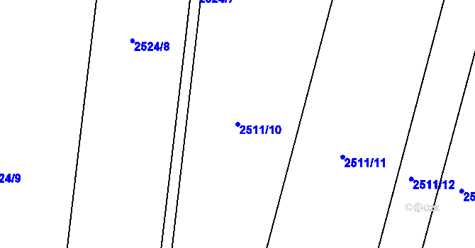 Parcela st. 2511/10 v KÚ Lednice na Moravě, Katastrální mapa