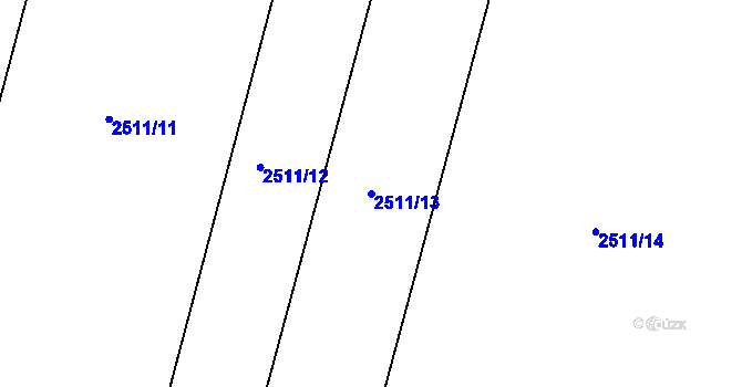 Parcela st. 2511/13 v KÚ Lednice na Moravě, Katastrální mapa