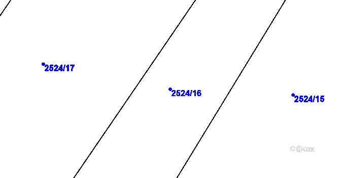 Parcela st. 2524/16 v KÚ Lednice na Moravě, Katastrální mapa