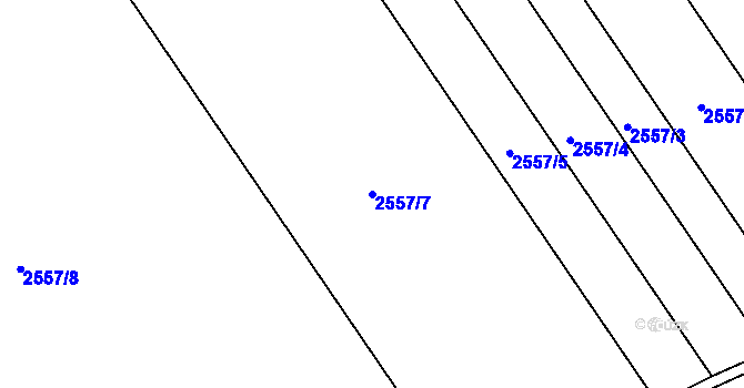 Parcela st. 2557/7 v KÚ Lednice na Moravě, Katastrální mapa