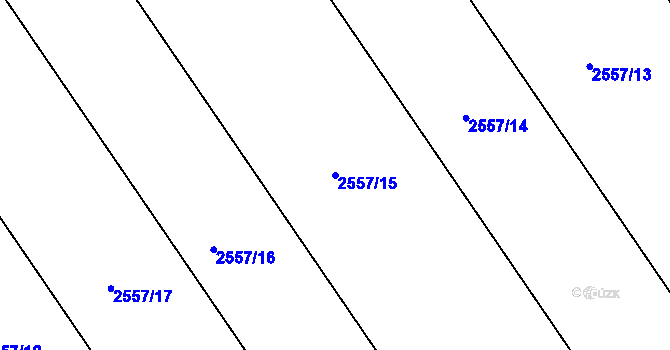 Parcela st. 2557/15 v KÚ Lednice na Moravě, Katastrální mapa