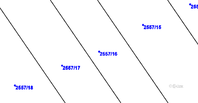 Parcela st. 2557/16 v KÚ Lednice na Moravě, Katastrální mapa