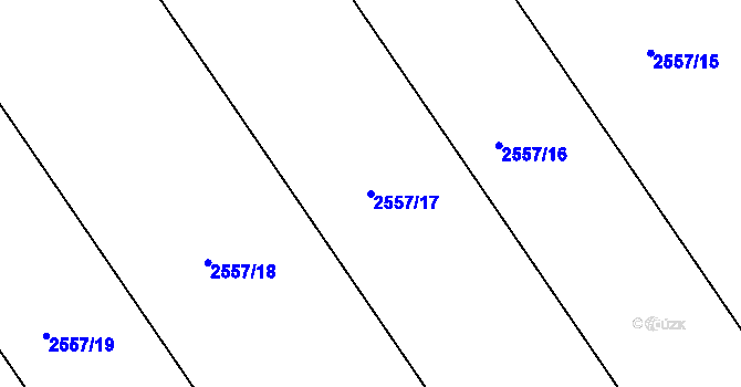 Parcela st. 2557/17 v KÚ Lednice na Moravě, Katastrální mapa