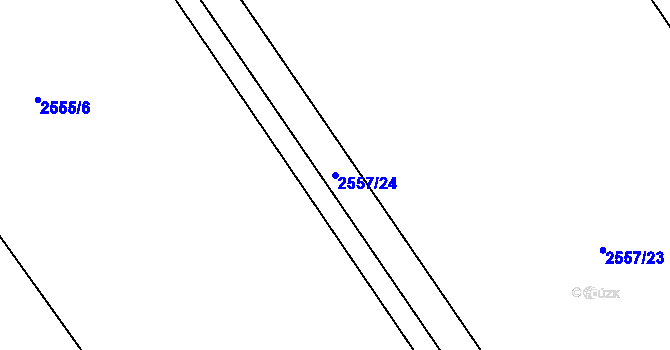 Parcela st. 2557/24 v KÚ Lednice na Moravě, Katastrální mapa