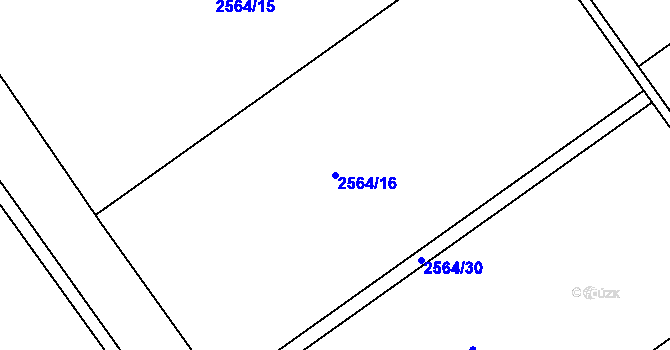 Parcela st. 2564/16 v KÚ Lednice na Moravě, Katastrální mapa