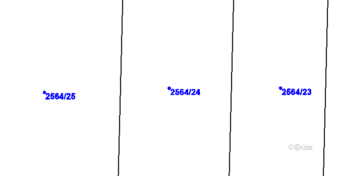 Parcela st. 2564/24 v KÚ Lednice na Moravě, Katastrální mapa