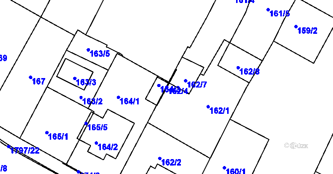 Parcela st. 162/4 v KÚ Lednice na Moravě, Katastrální mapa