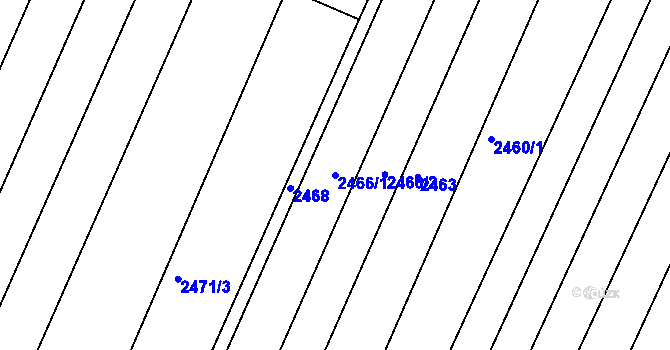 Parcela st. 2466/1 v KÚ Lednice na Moravě, Katastrální mapa