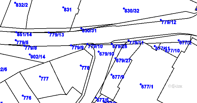 Parcela st. 679/10 v KÚ Lednice na Moravě, Katastrální mapa