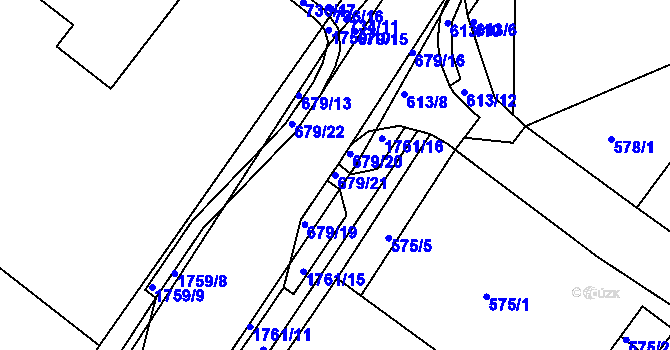 Parcela st. 679/21 v KÚ Lednice na Moravě, Katastrální mapa