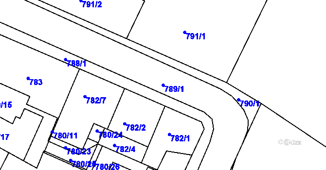 Parcela st. 789/1 v KÚ Lednice na Moravě, Katastrální mapa