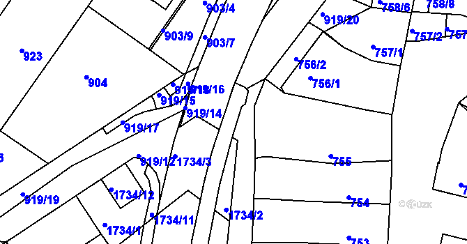 Parcela st. 741/8 v KÚ Lednice na Moravě, Katastrální mapa