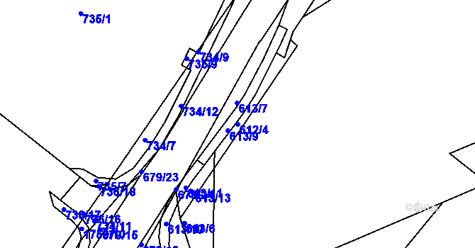 Parcela st. 612/4 v KÚ Lednice na Moravě, Katastrální mapa