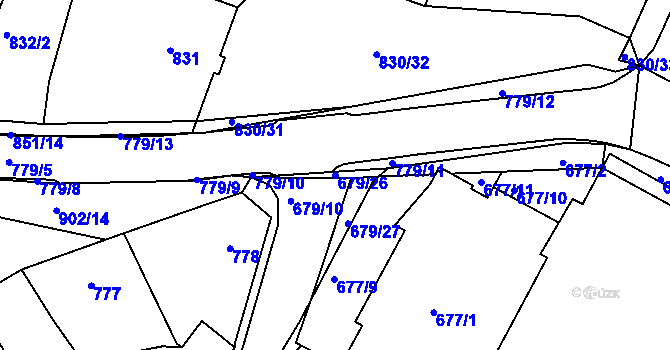 Parcela st. 679/26 v KÚ Lednice na Moravě, Katastrální mapa